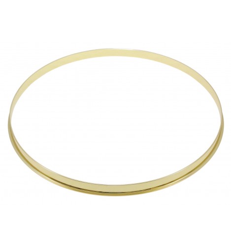 HSFL23-16BR - 16" Brass 2.3mm Steel Single Flange Drum Hoop