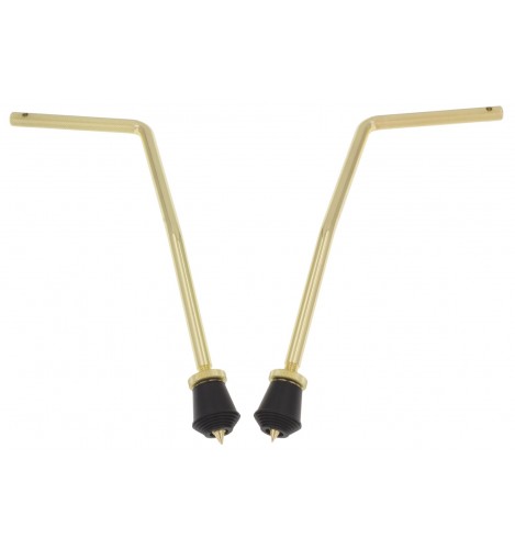 BDS7-105-BR - Curved Bass Drum Spurs / Legs - Ø10.5mm (x2) - Brass