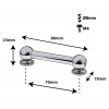 TL13D70 - Tube Lug - 70mm - Double Ended (x1)