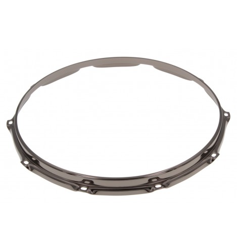 HS23-14-10BK - 14" 10 Holes Black 2.3mm S-Style Triple Flange Drum Hoop