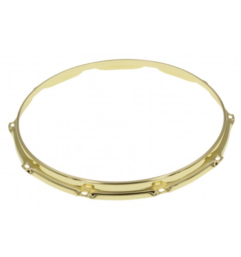 HS23-14-10BR - 14" 10 Holes Brass 2.3mm S-Style Triple Flange Drum Hoop