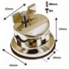 TB10BR - Deluxe Round Tom / Floor Tom Bracket 50mm - Brass (x1)