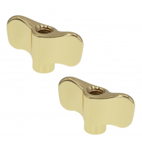 WN8-4BR - Cymbal Wing Nut M8 (x2) - Brass