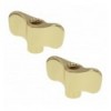 WN8-4BR - Cymbal Wing Nut M8 (x2) - Brass