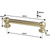 TL12D70-BR - Tube Lug Brass - 70mm - Double Ended (x1)