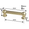TL12D56-BR - Tube Lug Brass - 56mm - Double Ended (x1)